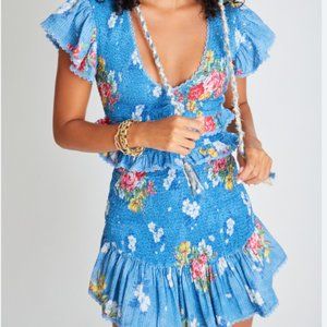Loveshackfancy Sonora Smocked Dress in Blue